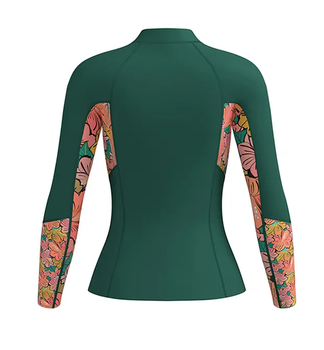 Chaqueta con cremallera frontal de traje de neopreno de 3 mm para mujer