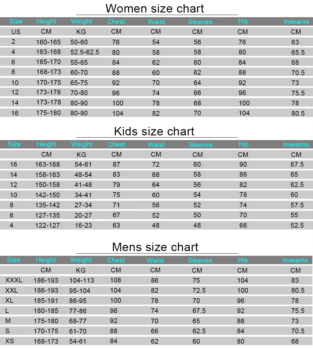 TABLA DE TALLAS